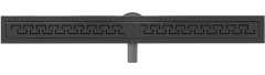 Mexen Flat 360°, nerezový sprchový žľab vzor M15 90 cm, čierna matná, 1724090-40