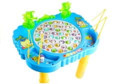 Lean-toys Fish Catching Arcade Game Lights Blue