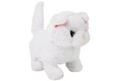 Lean-toys Interaktívna biela perzská mačka chodí na batérie