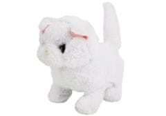 Lean-toys Interaktívna biela perzská mačka chodí na batérie