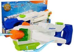 Lean-toys Vodná pištoľ 1000 ml Modro-biela Výsuvné ramená