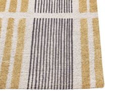 Beliani Bavlnený koberec 80 x 150 cm žltá/čierna KATRA