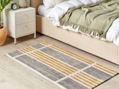 Beliani Bavlnený koberec 80 x 150 cm žltá/čierna KATRA