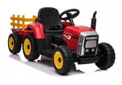 Lean-toys Batériový traktor s prívesom XMX611 Red