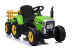 Lean-toys Batériový traktor s prívesom XMX611 zelený