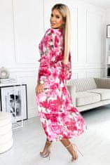 Numoco Dámske kvetované šaty Valentina ružová Universal