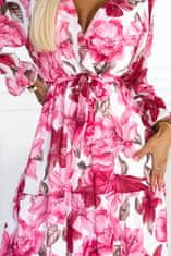 Numoco Dámske kvetované šaty Valentina ružová Universal