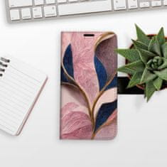 iSaprio Flipové puzdro - Pink Leaves pre Xiaomi Redmi Note 10 5G