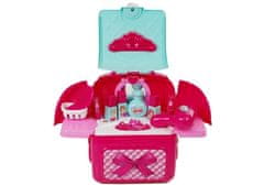 Lean-toys Ružová kozmetická súprava v batohu