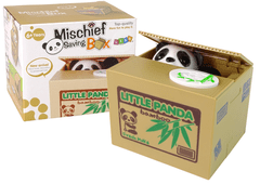 Lean-toys Box na peniaze Panda sa učí zachraňovať bambus