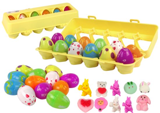 Lean-toys Fidget Toys Veľkonočné vajíčka sada 12 ks.