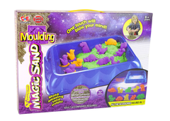 Lean-toys Kinetická piesková sada formičiek Dinosaury 3 farby
