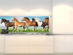 Dimex fototapety do kuchyne, samolepiace KI-180-111 Stádo koní 60 x 180 cm