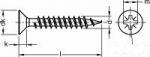Dimex Nábytkové skrutky so zapustenou hlavou PZ 3,5 x 16 (50 ks), strieborné