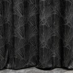 DESIGN 91 Dekoračné záves s krúžkami - Goja, čiernostrieborný 140 x 250 cm