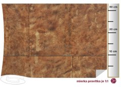 Patifix - Samolepiaca fólia 15-6680 Hnedý kamenný obklad - šírka 45 cm