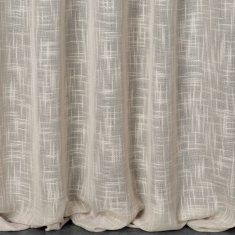 DESIGN 91 Dekoračná záclona tkaná s riasiacou páskou - Rubi béžová 1,4 x 2,7 m