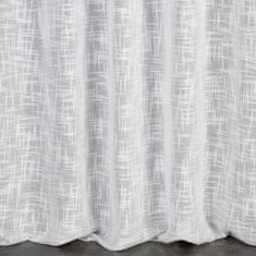 DESIGN 91 Dekoračná záclona tkaná s riasiacou páskou - Rubi biela 1,4 x 2,7 m