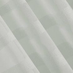 DESIGN 91 Hotová záclona s krúžkami - Efil šedostrieborná s 3 pásikmi, 140 x 250 cm