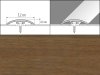 Prechodové lišty A66 - NARÁŽACIE šírka 3,2 x výška 0,54 x dĺžka 93 cm - orech chille