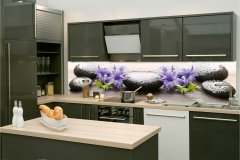 Dimex fototapety do kuchyne, samolepiace KI-260-173 Kamene a kvety 60 x 260 cm