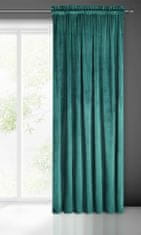 DESIGN 91 Zamatový záves s riasiacou páskou - Melanie, tyrkysový 140 x 270 cm