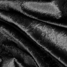 DESIGN 91 Zamatový záves s riasiacou páskou - Riva, čierny s mramorovým vzorom 140 x 270 cm