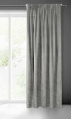 DESIGN 91 Zamatový záves s riasiacou páskou - Riva, šedý s mramorovým vzorom 140 x 270 cm