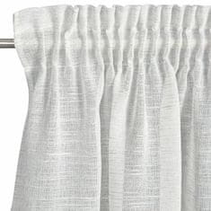 DESIGN 91 Záclona tkaná s riasiacou páskou - Kelsi, biela 140 x 270 cm