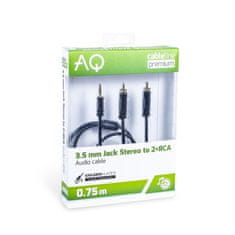 AQ Kabel Jack 3,5 mm - 2xRCA (M) stereo Długość: 0,75m AQ Premium