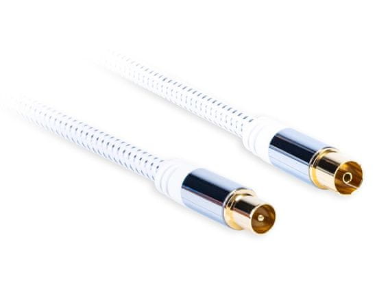 AQ Anténny koaxiálny kábel - anténa (samec) - anténa (samica) Dĺžka: 10,0 m AQ Premium