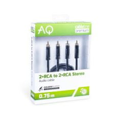 AQ Pripojovací kábel 2xRCA-2xRCA Digital Dĺžka: 1,5 m AQ Premium