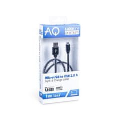 AQ Kábel USB 2.0 A - Micro-B, AQ Premium Dĺžka: 1,0 m AQ Premium