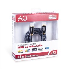 Kábel HDMI 2.0 PV10015 Dĺžka 1,5 m AQ Premium