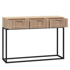 Vidaxl Konzolový stolík 105x30x75 cm spracované drevo a železo