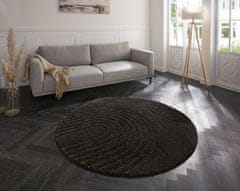 Mint Rugs Kusový koberec Norwalk 105105 dark grey 160x160 (priemer) kruh