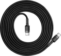 Noname Baseus Cafule Series nabíjecí / datový kabel USB-C na USB-C PD2.0 60W Flash 2m, šedá-černá