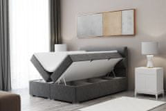 Veneti Boxspringová manželská posteľ PALMIRA 140x200 - sivá