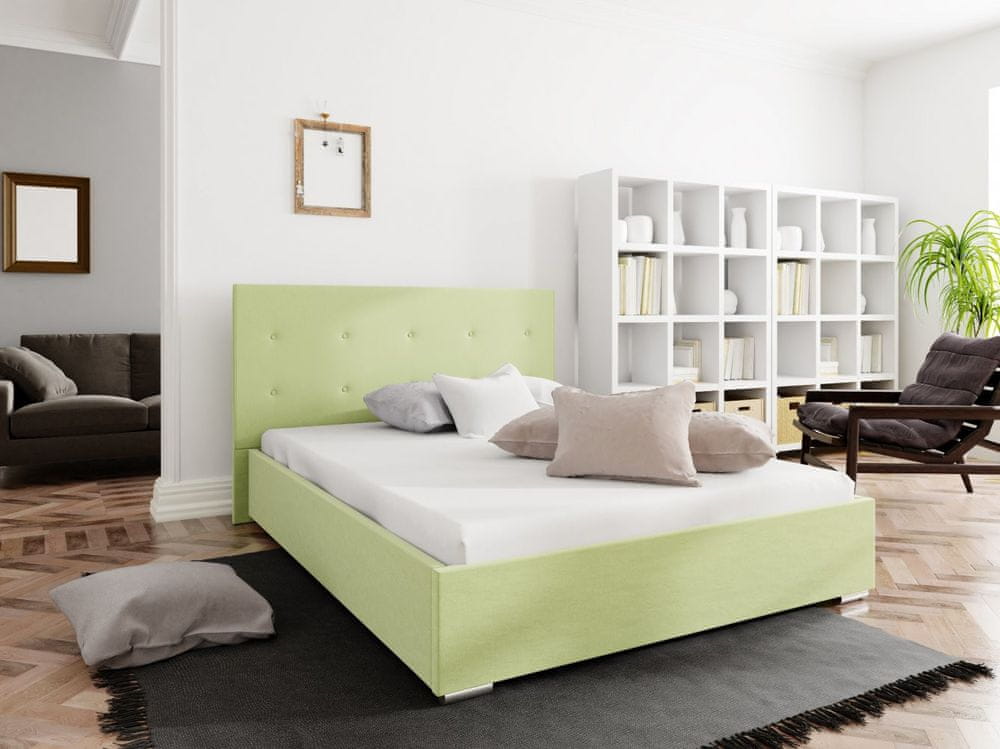Veneti Manželská posteľ 180x200 FLEK 1 - žlto-zelená