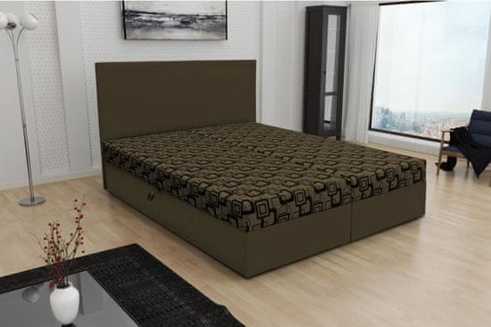 Veneti Odolná čalúnená posteľ s úložným priestorom DANIELA 140x200, hnedá