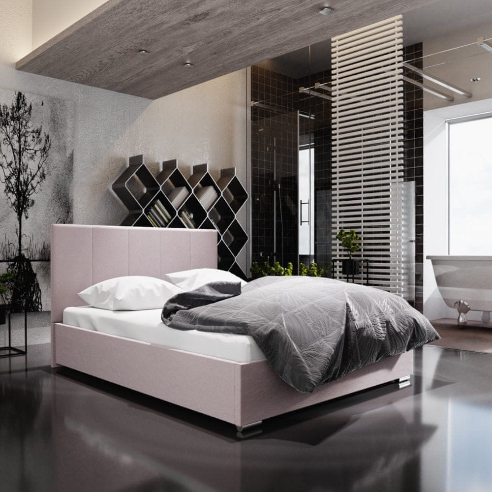 Veneti Manželská posteľ 180x200 FLEK 6 - ružová