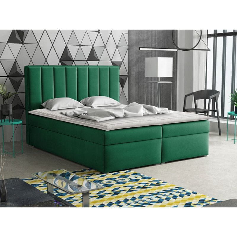 Veneti Kontinentálna manželská posteľ 140x200 TARNEWITZ 1 - zelená + topper ZDARMA