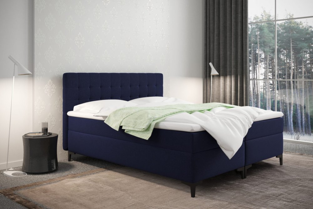 Veneti Americká posteľ s úložným priestorom DAJANA - 120x200, modrá