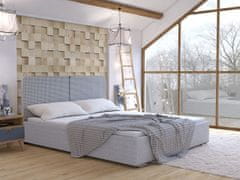 Veneti Čalúnená manželská posteľ s úložným priestorom 160x200 WILSTER - šedá