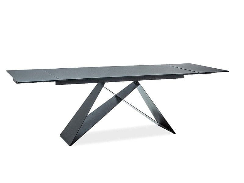 Veneti Rozkladací jedálenský stôl VIDOR 1 - 160x90, kameň / čierny