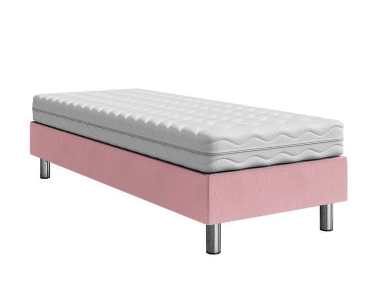 Veneti Čalúnená jednolôžková posteľ 90x200 NECHLIN 2 - ružová