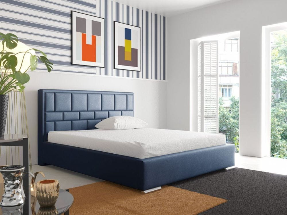 Veneti Jednolôžková posteľ NERIA - 120x200, modrá