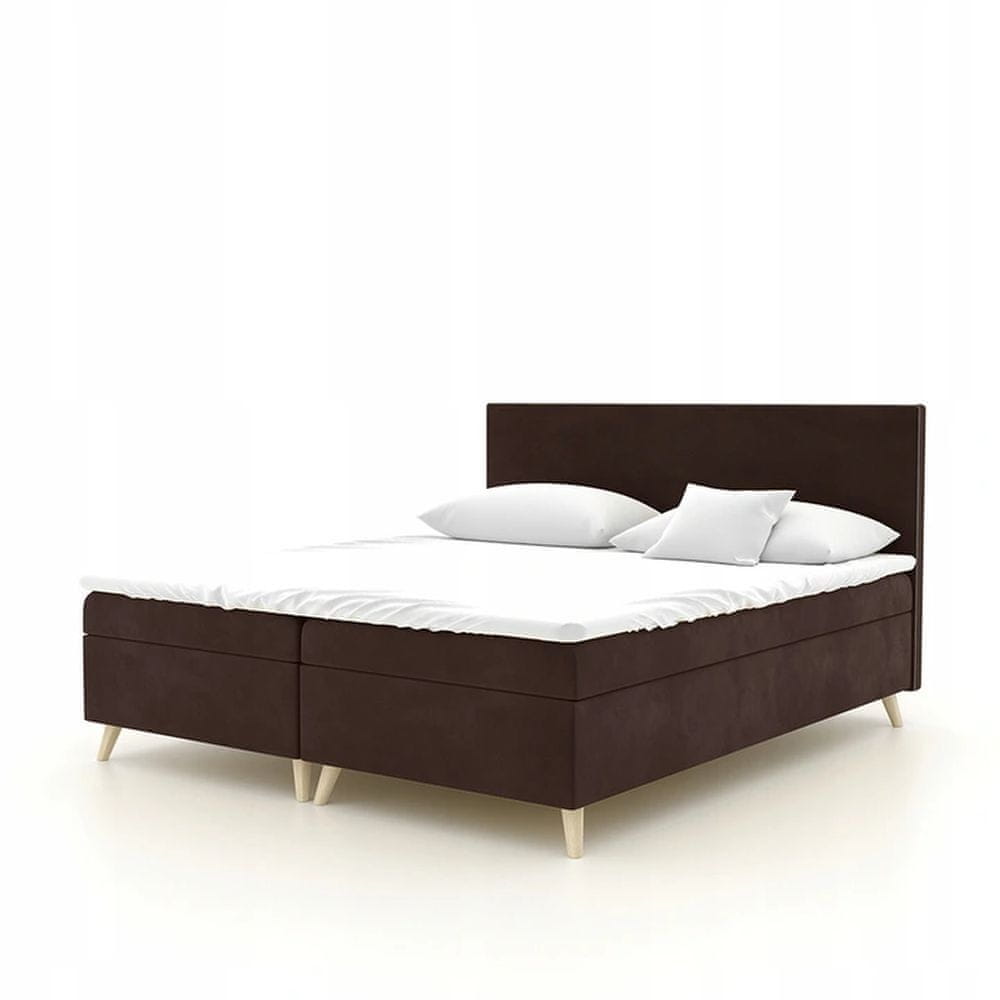 Veneti Čalúnená posteľ BLAIRE - 140x200, hnedá