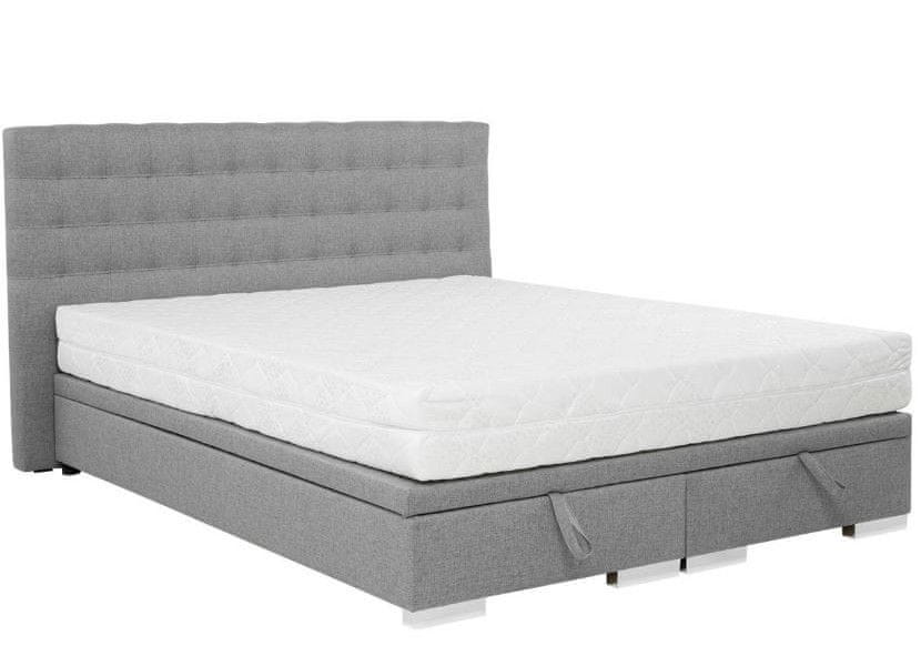 Veneti Čalúnená manželská posteľ s úložným priestorom 160x200 MARNE 1 - šedá