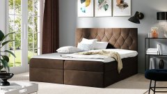 Veneti Americká dvojlôžková posteľ 160x200 SENSE 1 - hnedá + topper ZDARMA